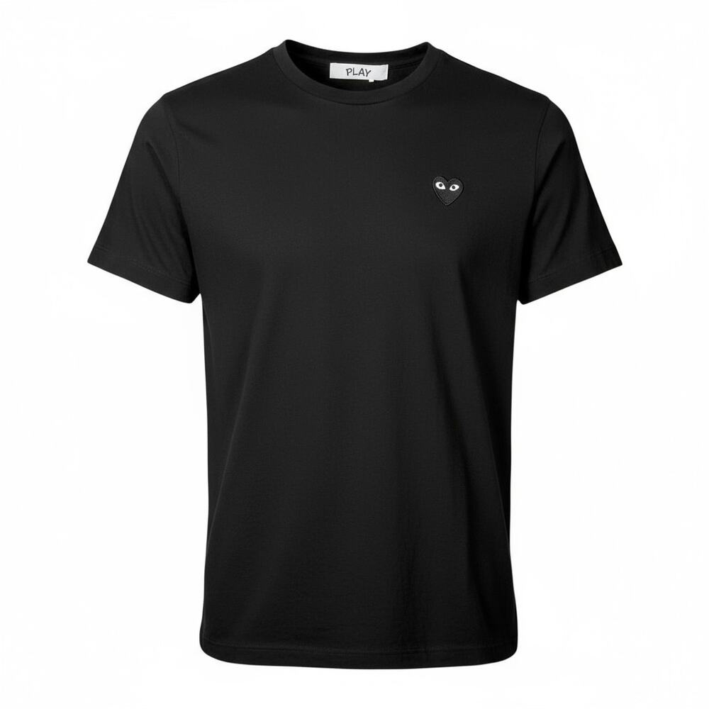 Comme Des Garcons Play Mens Medium Black Heart Eye Logo Short Sleeve T-Shirt CDG